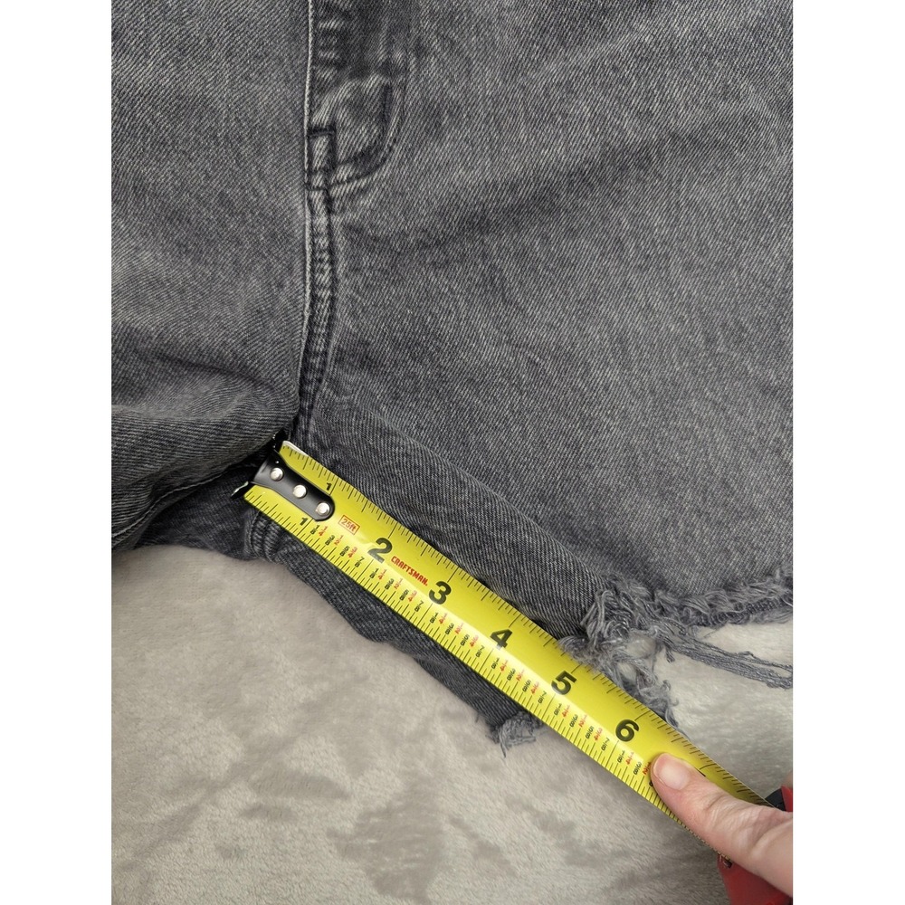 Madewell Relaxed Mid Length Denim Shorts Womens 26 Gray Cutoff Frayed Hem - Picture 11 of 15